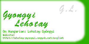 gyongyi lehotay business card