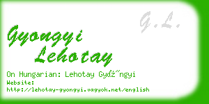 gyongyi lehotay business card
